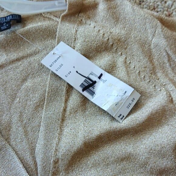 Lafayette 148 gold tone mother of pearl buttons cardigan size P - Picture 5 of 13